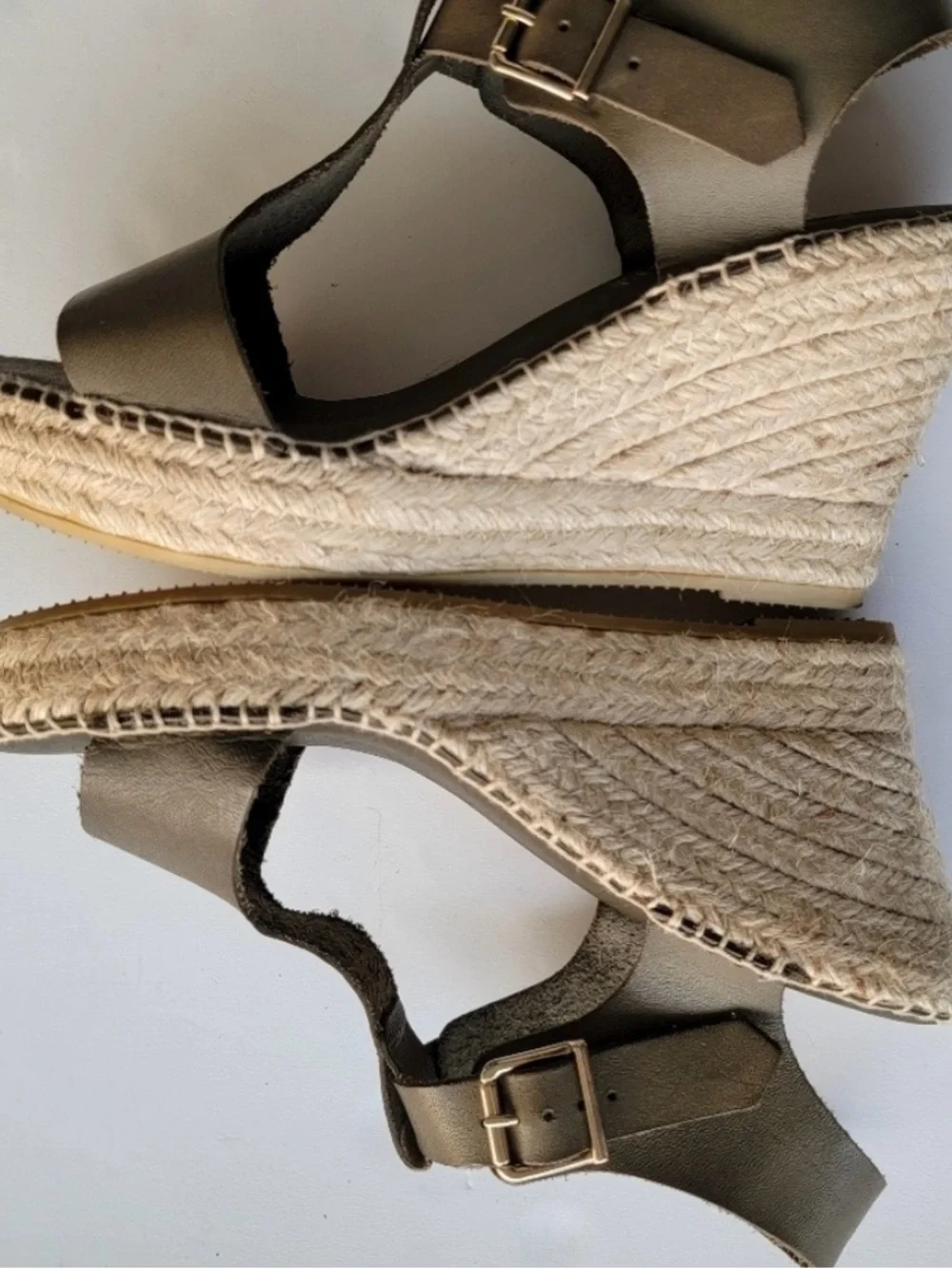 Paseart Wedge Espadrille Sandals in Taupe - Women